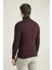 Slim Fit Bordo Fitilli Pamuk Karışımlı Boğazlı Triko Kazak 5HF06ORT63100 4