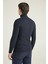 Slim Fit Lacivert Fitilli Pamuk Karışımlı Boğazlı Triko Kazak 5HF06ORT63100 4