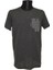 – Erkek Cep Çizgili Baskılı T-Shirt – Antrasit 1