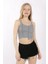 Mınt.21 Askılı Grimelanj Patchwork Crop Örme Bluz 1