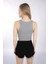 Mınt.21 Askılı Grimelanj Patchwork Crop Örme Bluz 3