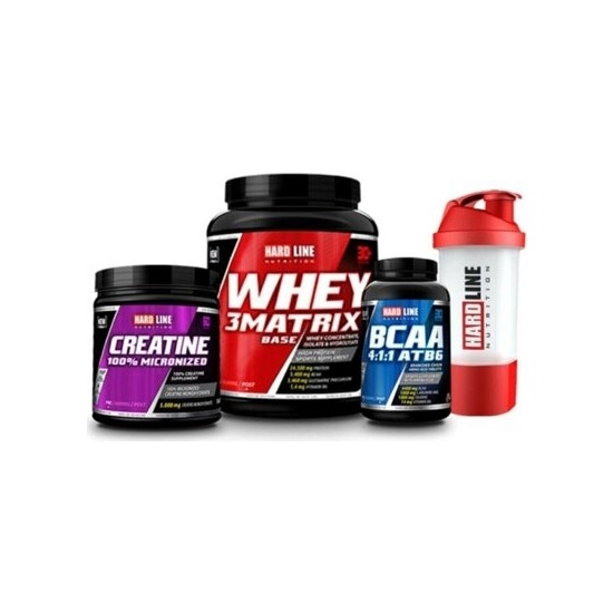 Hardline Nutrition Hardline Whey 3matrix 908 gr + Kreatin 300 gr + Bcaa 4:1:1 Atb6 120 Tablet Kombinasyonu