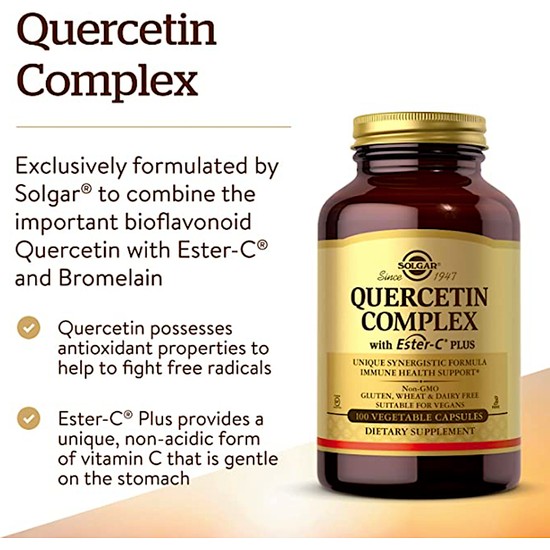 Solgar Quercetin Complex With EsterC Plus, 100 Vegetable Fiyatı