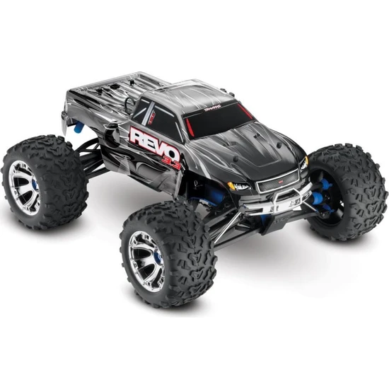 Traxxas Revo 3.3 4x4 Rtr 4WD 1/10 Monster Truck Tqi & Tsm Nitro Yakıtlı Rc Arazi Model Araba Mavi