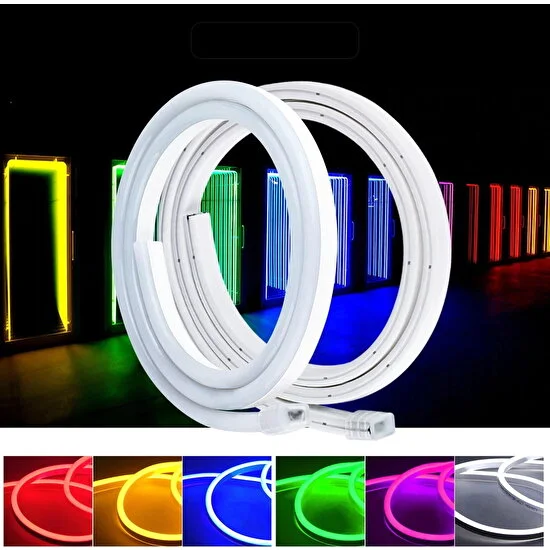 Uniled Neon Şerit LED 220 Volt Esnek Silikonlu Aydınlatma Fiş Dahil