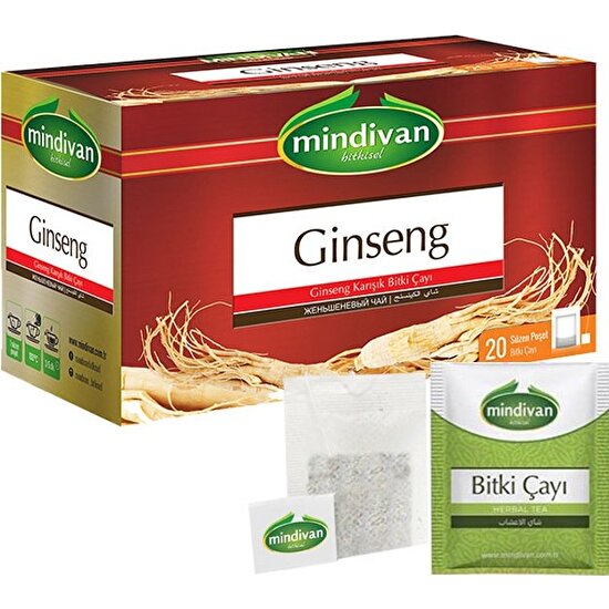Mindivan Ginseng Çayı 20'li Bitki Çayı