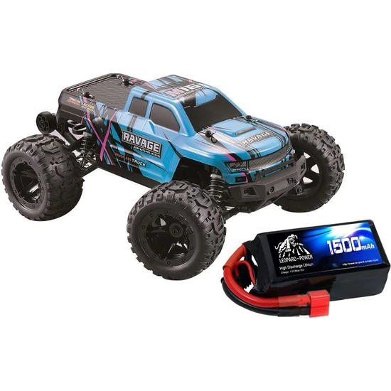 Haıboxıng 1/16TH Scale 4WD Brushless Truck Uzaktan Kumandalı Araba Rtr (Mavi) + 1500 Mah 7.4V 2s 30C Lipo Batarya