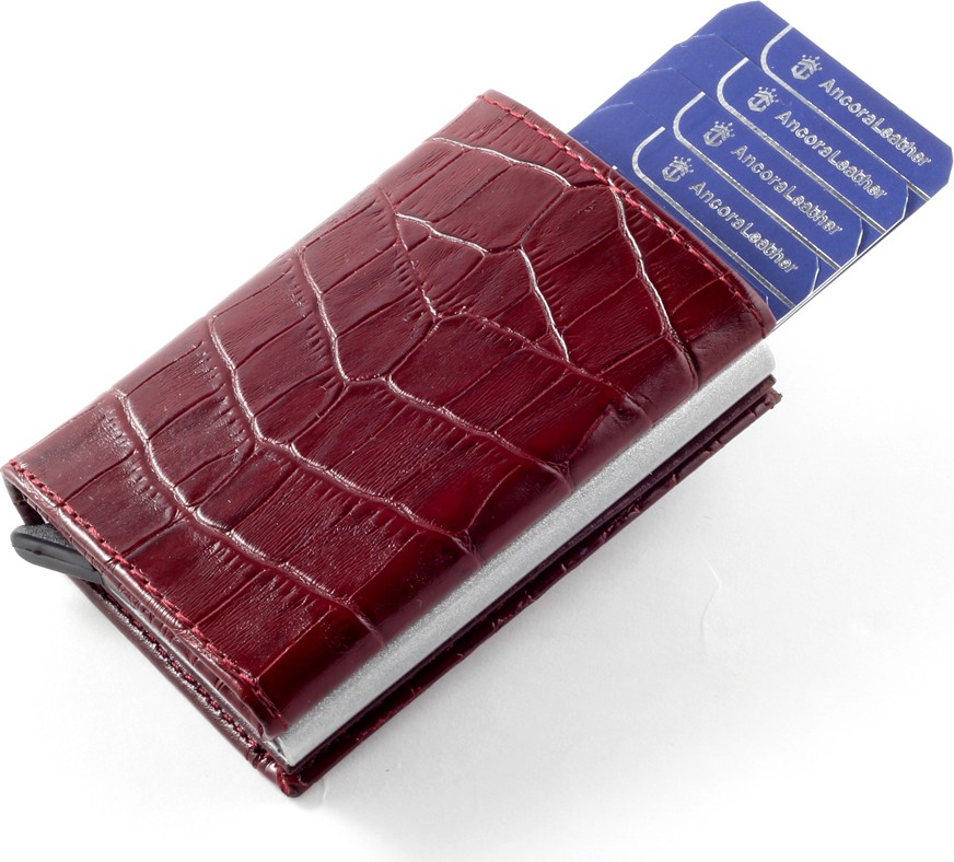 Ancora Leather Hakiki Deri Mekanizmalı Para Gözlü Erkek Cüzdan Kartlık