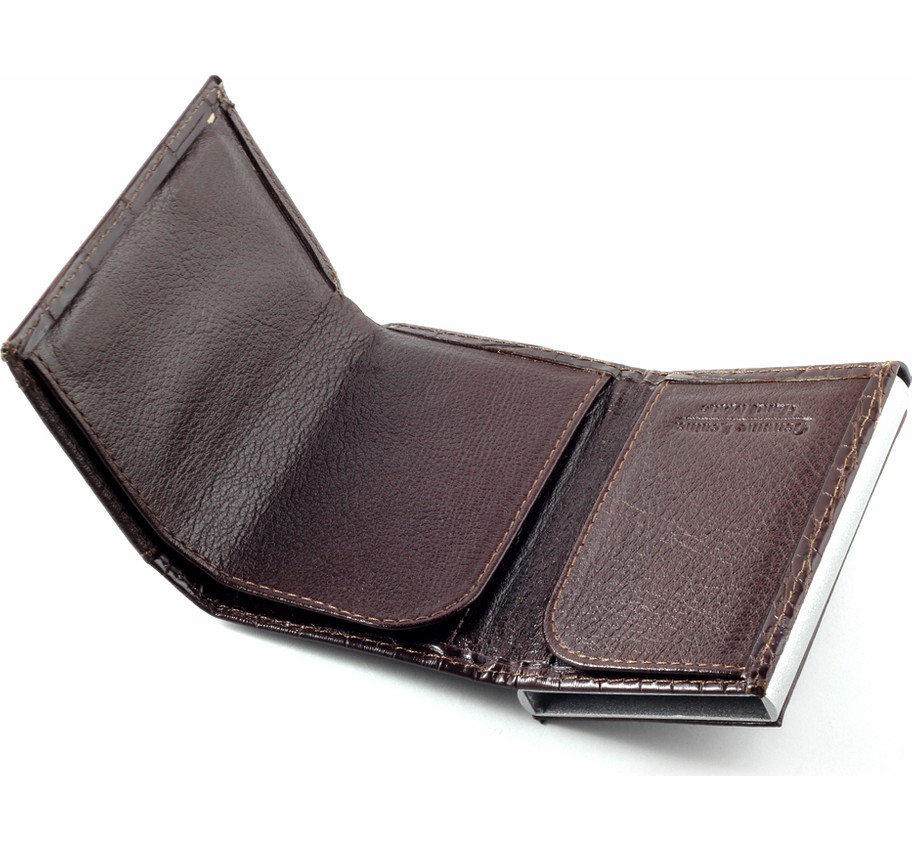 Ancora Leather Hakiki Deri Mekanizmalı Para Gözlü Erkek Cüzdan Kartlık görsel 3