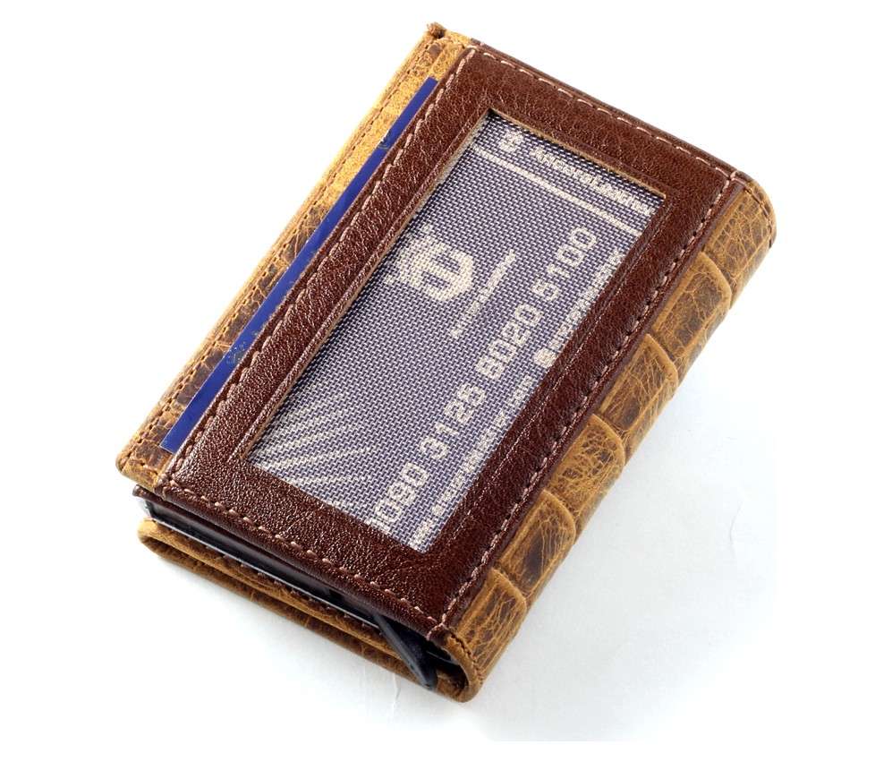 Ancora Leather Hakiki Deri Mekanizmalı Para Gözlü Erkek Cüzdan Kartlık görsel 8