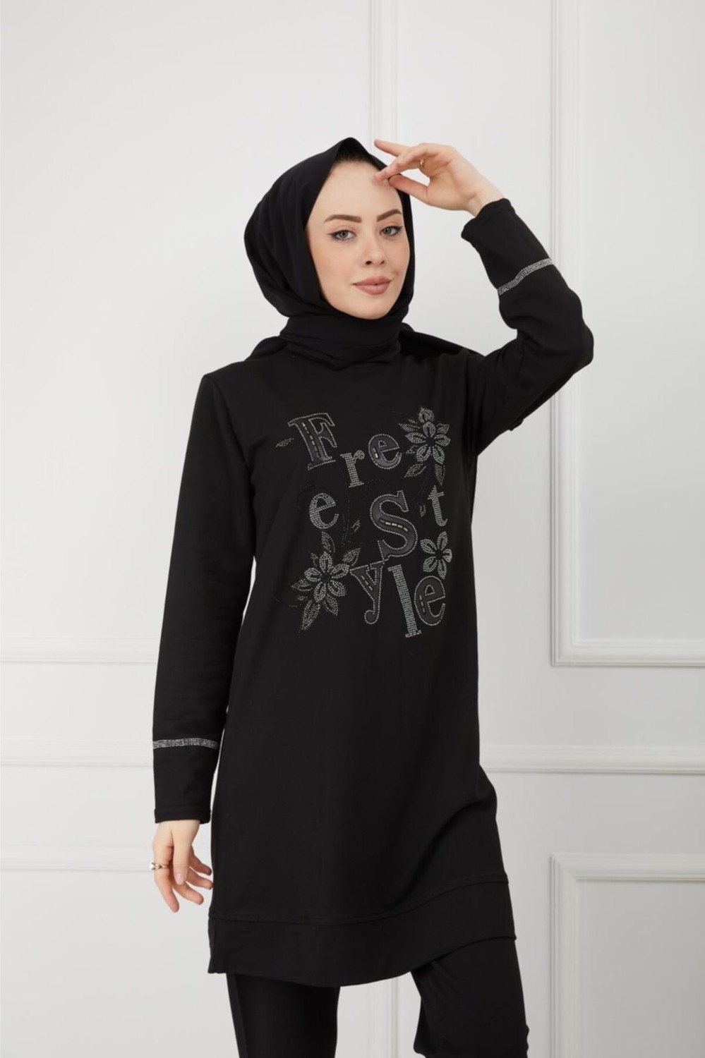 Cng Moda Siyah Style Taşlı Ikili Takım Ikili Takım görsel 4
