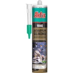 Akfix 100AQ Şeffaf Akvaryum Silikonu 280 ml  %100 Silikon Hızlı Kuruma Özelliği ile Güvenli Kullanım