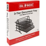 Globox Metal Evrak Rafı 3'lü Siyah	