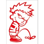Sticker Fabrikası Işeyen Yaramaz Çocuk Depo Kapağı Sticker 00880