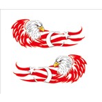 Sticker Fabrikası Kartal ve Türk Bayrağı Sticker 00756