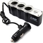 Compax Araç Çakmaklık Çoğaltıcı USB Çoklayıcı 3 Soket 1 USB Girişi ile Hepsi Araçlar İçin