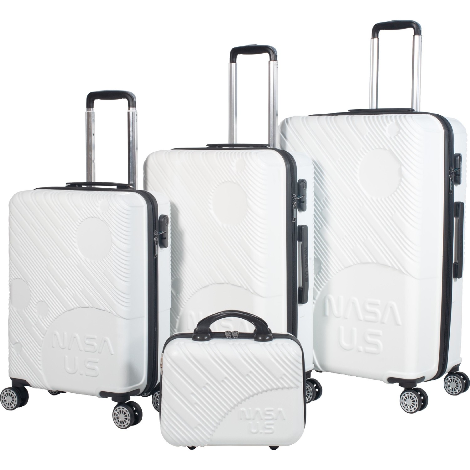 Nasa U.s Space 4 Lü Beyaz Valiz Seti (Büyük + Orta + Kabin + Fiyatı