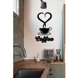 Mıgnatıs - Fincan ve Coffee Kahve Lazer Kesim Duvar Oda Ev Aksesuarı Ahşap Tablo