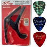 Alice Universal Quickchange Aluminyum Gitar Capo Akustik Klasik Elektrik Ukulele Saz Bağlama Ukulele Kapo + 3 Pena
