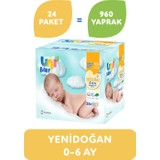 Uni Baby Yenidoğan Islak Mendil 24'li 960 Yaprak