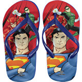 Superman Süperman Erkek Çocuk Terlik 31-36 Numara Saks Mavisi