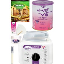 Depiroll Vivol 800ML Ağda Isıtıcı Makine + Vivet Pudralı Konserve Ağda 800ML+ Nora Tüy Dökücü+ Ağda Seti 6 Prç