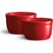 Emile Henry 2 Ramekin Set No 10 Burgundy