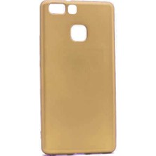ZORE Huawei P9 Kılıf Zore Premier Silikon Kılıf Gold