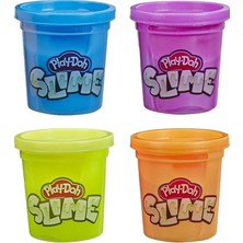 Play-Doh Slime 4'lü Hamur Metalik Sarı - Metalik Turuncu - Metalik Mavi - Metalik Mor