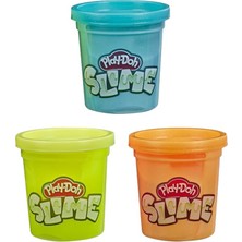 Play-Doh Slime 3'lü Hamur Metalik Turkuaz - Metalik Turuncu - Metalik Sarı