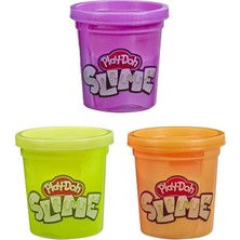 Play-Doh Slime 3'lü Hamur Metalik Mor - Metalik Turuncu - Metalik Sarı