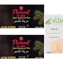 Platonik Black Kalıp Ağda 400 Gr.x2 Siyah-Sert Cilt+Spatula 100 Ad.