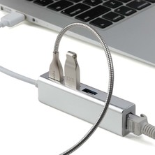 Daytona FC05-G Macbook Uyumlu Type-C™ USB3.1 to 3* USB 3.0 1000 Mbps Gigabit Ethernet RJ45 Çevirici Hub Adaptör