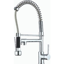 Yıldız Armatür Çift Çıkışlı Endüstriyel Eviye Mutfak Bataryası Aç Kapa Tse