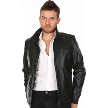 Derimont Deri Cain Siyah Erkek Ceket