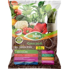 Bitbest Cocopeat 20 lt  Hindistan Cevizi Torfu Bitki Toprağı  Alternatifi Direk Kullanıma Hazır