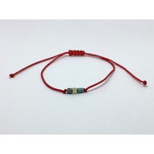 Armas Store Kırmızı Ipli Kare Ayarlanabilir Bileklik