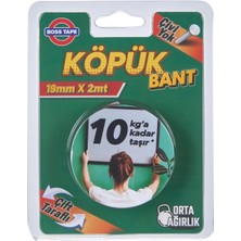 Boss Tape Köpük Montaj Aksesuar Yapıştırma Bandı 19MMX2MT