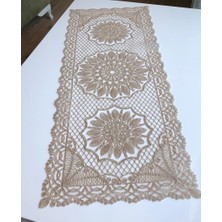 Wenessi Petek Desen Anglez Kordone Nakışlı Tül Runner