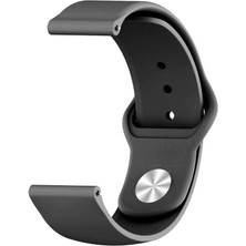 Nezih Case Kayış/kordon Huawei Watch 2 Uyumlu Jel Silikon (20 mm) Kordon Siyah