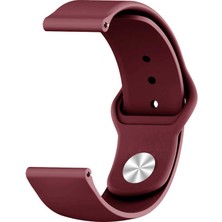 Nezih Case Kayış/kordon Huawei Watch 2 Uyumlu Jel Silikon (20 mm) Kordon Mürdüm