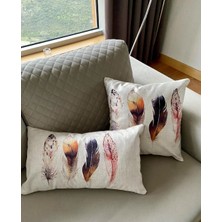 Lia Store Tüy Desenli Dekoratif 2'li Kırlent Kılıfı Seti