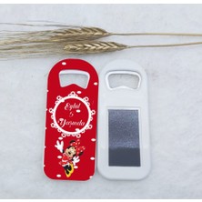 Hayaller Dükkanı 15 Adet Minnie Mouse Temalı Uzun Açacak Magnet 4,5X10,5 cm Uv Doğum Günü Liği Açacak Magnet