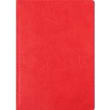 Keskin Color Çizgili Termo Deri Defter Kırmızı 16 x 24 cm