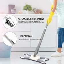 Vadi Home x Mop Yer ve Duvar Silme Mop Kendinden Sıkmalı