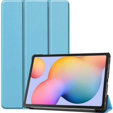 noktaks - Samsung Galaxy Tab A7 10.4 T500 (2020) - Tablet Kılıfı Smart Cover Standlı 1-1 Kılıf - Mavi