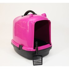 Pet Style Comfort Kapalı Kedi Tuvalet Kabı Pembe 49.5 x 40 x 50H cm