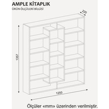 My Mob Beyaz Dekoratif Kitaplık-Duvar Rafı (M10)