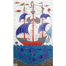 Can Seramik - 60*100 Cm. El Dekoru Iznik Çini Pano
