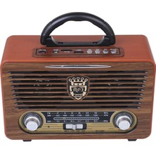 Sezy 115 Bt Kumandalı Bluetooth USB Sd Kart Girişli Nostaljik Radyo Mp3